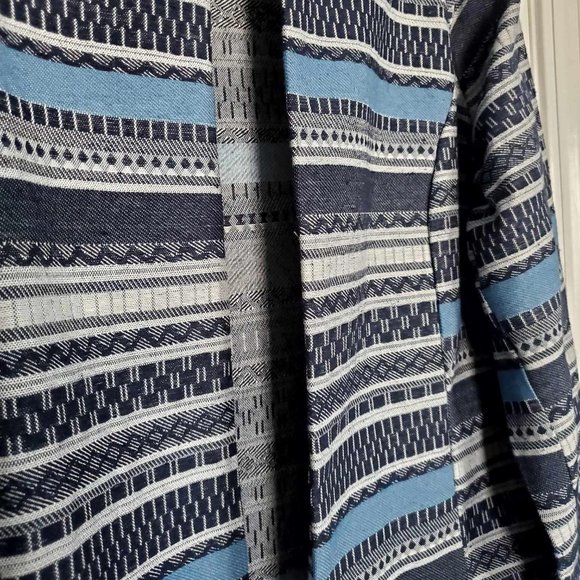 Women's XL Violet B.  Navy Blue Striped Jacket - Picture 10 of 10